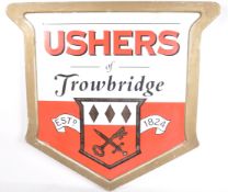 USHERS OF TROWBRIDGE - MID CENTURY ENAMEL PUB SIGN
