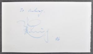 STAR WARS - PETER CUSHING (TARKIN) - AUTOGRAPHED CUTTING - ACOA