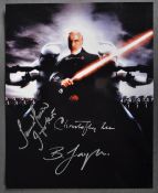 STAR WARS: EPISODE II - CHRISTOPHER LEE - TRIPLE SIGNED 8X10