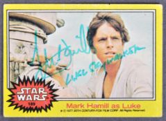 STAR WARS - MARK HAMILL (LUKE SKYWALKER) - SIGNED TOPPS - AFTAL