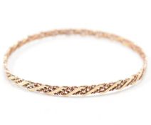 HALLMARKED 9CT GOLD TWO TONE BANGLE
