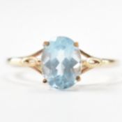 HALLMARKED 9CT GOLD & TOPAZ RING