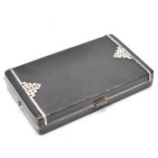 ART DECO GHISO ENAMEL & DIAMOND COMPACT CASE