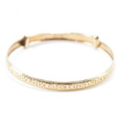 HALLMARKED 9CT GOLD BABY CHRISTENING BANGLE BRACELET