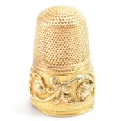 VINTAGE YELLOW METAL THIMBLE