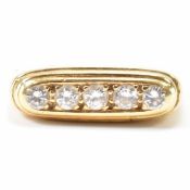 HALLMARKED 18CT GOLD & DIAMOND 5 STONE RING