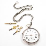 EDWARDIAN SILVER HALLMARKED OPEN FACE POCKET WATCH