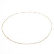 HALLMARKED 9CT GOLD FLAT LINK NECKLACE CHAIN