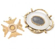 EARLY 20TH CENTURY 15CT GOLD MASONIC MEDAL PENDANT