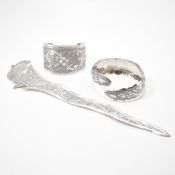 BRUNEI SILVER BANGLES & KRIS KNIFE ORNAMENT
