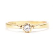 HALLMARKED 18CT GOLD & DIAMOND RING