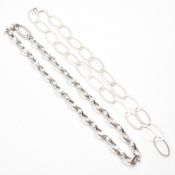 TWO 925 SILVER CHAIN NECKLACES