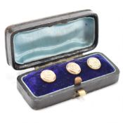 SET OF THREE VINTAGE GOLD PLATED MASONIC DRESS BUTTONS