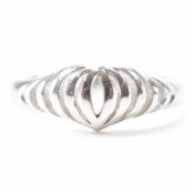 HALLMARKED 9CT WHITE GOLD RING