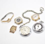 COLLECTION OF VINTAGE WRIST & POCKET WATCHES