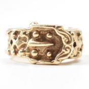 HALLMARKED 9CT GOLD BUCKLE RING
