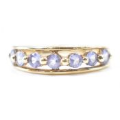 HALLMARKED 9CT GOLD & TANZANITE RING