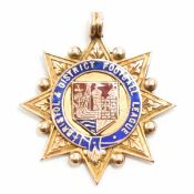 1930S 9CT GOLD BRISTOL FOOTBALL LEAGUE MEDAL