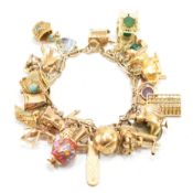VINTAGE 9CT GOLD CHARM BRACELET