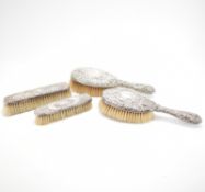 GROUP OF SILVER HALLMARKED DRESSING TABLE ITEMS