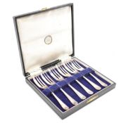 SET OF SIX VINER'S SILVER HALLMARKED CAKE FORKS