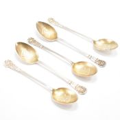 FIVE QUEEN VICTORIA COMMEMORATIVE TEA SPOONS