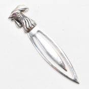 SILVER & RED STONE COCKEREL BOOKMARK