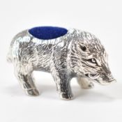 SILVER WILD BOAR PIN CUSHION