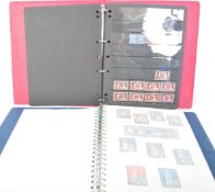 TWO STAMP ALBUMS - BRITISH UNFRANKED & FRANKED STAMPS