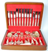 VINTAGE 20TH CENTURY CANTEEN OF SILVER PLATE CUTLERY