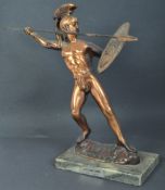 A VINTAGE GILT METAL LEONIDAS KING OF SPARTA STATUE