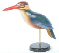 FEATHERS OF KNYSNA - HOODED KINGSFISHER - HAND CARVED