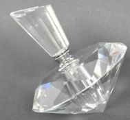 VINTAGE 20TH CENTURY FACETED GLASS DIAMOND SCENT BOTTLE