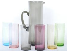 1960S GLASS DECANTER WITH SIX DRINKING RECEPTACLES
