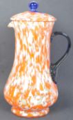 CZECH ORANGE & BLUE MOTTLE JUG