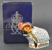 VINTAGE ROYAL CROWN DERBY BONE CHINA RAM FIGURE