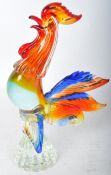 RETRO 1960S MURANO STYLE COCKEREL ORNAMENT