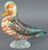 MURANO - MILLEFIORI - ART GLASS DUCK BIRD