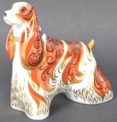 VINTAGE CROWN DERBY AMERICAN SPANIEL DOG PAPERWEIGHT