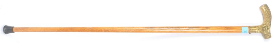 BRASS EAGLE HANDLED OAK WALKING STICK