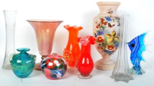 COLLECTION OF VINTAGE STUDIO ART GLASS - MDINA, MURANO & MORE STYLE