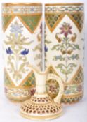 EARLY 20TH CENTURY ZSOLNAY PECS ART NOUVEAU VASES