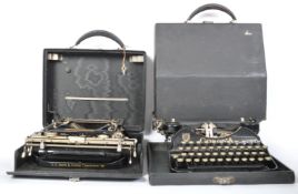 TWO VINTAGE CORONA TYPEWRITERS