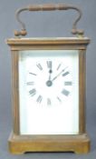EARLY 20TH CENTURY BRASS CARRIAGE CLOCK