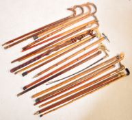LARGE ASSORTMENT OF WALKING STICKS & CANES