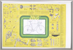 VINTAGE BICYCLES AND SPARES - A REPRODUCTION ZEUS ADVERTISEMENT POSTER.