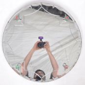 VINTAGE ART DECO FRAMELESS HANGING MIRROR