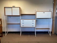 ROBERT HEAL - LADDERAX - THREE BAY TEAK MODULAR WALL UNIT