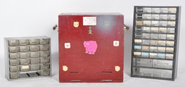 COLLECTION OF VINTAGE ENGINEER TOOL CABINETS