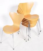ARNE JACOBSEN - FRITZ HANSEN - SERIES 7 - SEVEN DINING CHAIRS